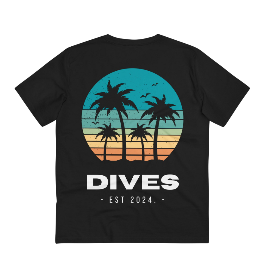 DIVES Summer Sunset Tee – Black